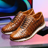 Marco Di Milano Alonzo Men's Shoes Genuine Caiman Crocodile Casual Sneakers 36 ALONZO_CAIMAN FUSCUS_BLACK_8  - from alligatorwarehouse.com