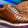 Marco Di Milano Alonzo Men's Shoes Genuine Caiman Crocodile Casual Sneakers 38 ALONZO_CAIMAN FUSCUS_BLACK_8  - from alligatorwarehouse.com