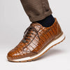 Marco Di Milano Alonzo Men's Shoes Genuine Caiman Crocodile Casual Sneakers 39 ALONZO_CAIMAN FUSCUS_BLACK_8  - from alligatorwarehouse.com