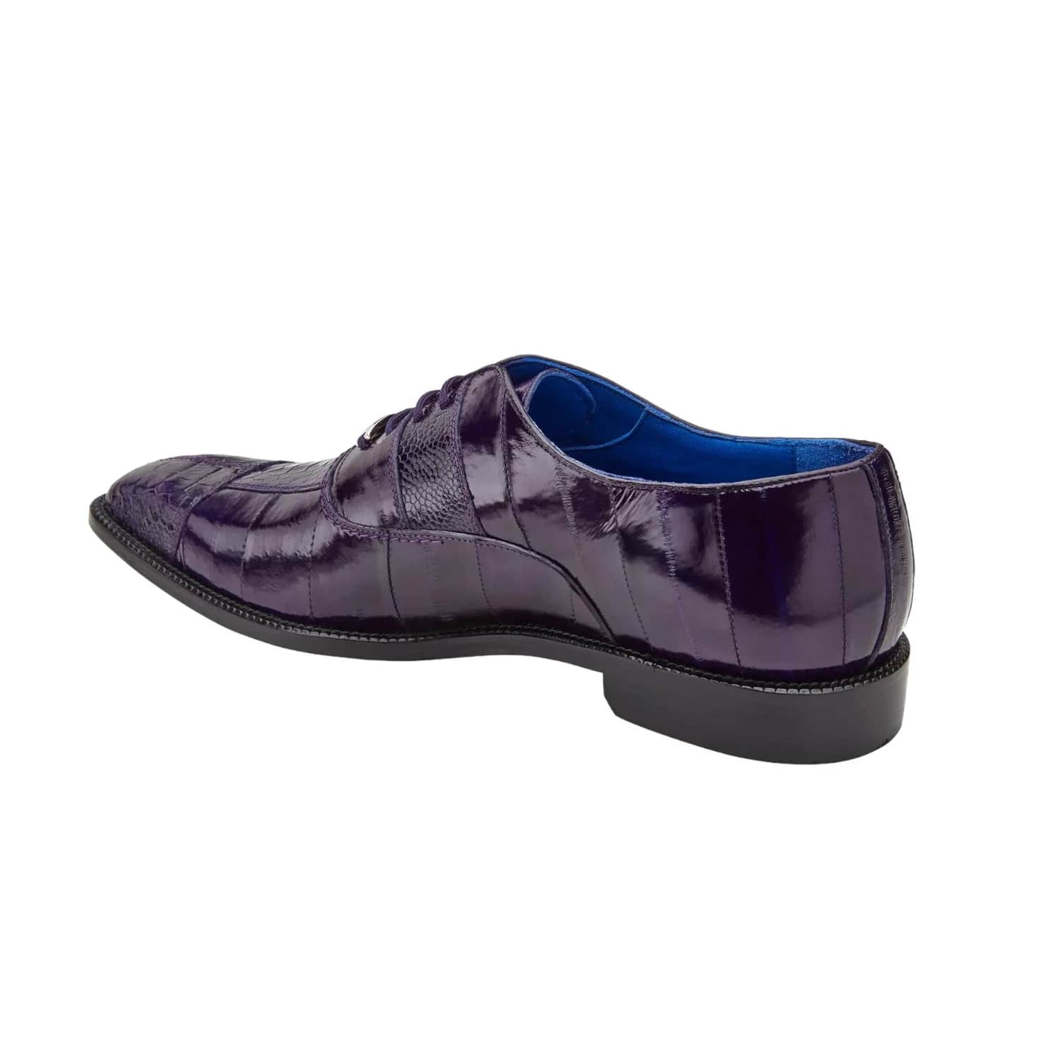 Belvedere Mare  Shoes Men's Purple Genuine Ostrich & Eel Split-toe Oxfords