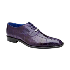 Belvedere Mare  Shoes Men's Purple Genuine Ostrich & Eel Split-toe Oxfords