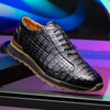 Marco Di Milano Alonzo Men's Shoes Genuine Caiman Crocodile Casual Sneakers 17 ALONZO_CAIMAN FUSCUS_BLACK_8  - from alligatorwarehouse.com