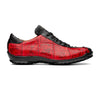Marco Di Milano Saulo Men's Shoes Black & Red Exotic Ostich / Alligator Casual Sneakers 7 SAULO_ALLIGATOR-OSTRICH_BLACKCHERRY_8  - from alligatorwarehouse.com