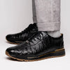 Marco Di Milano Alonzo Men's Shoes Genuine Caiman Crocodile Casual Sneakers 20 ALONZO_CAIMAN FUSCUS_BLACK_8  - from alligatorwarehouse.com