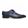 Marco Di Milano Merida Navy Blue Oxfords Lizard & Caiman Crocodile Shoes 2 MERIDA_CAIMAN FUSCUS-LIZ RING_NAVY_6  - from alligatorwarehouse.com