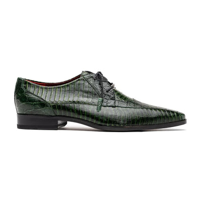 Marco Di Milano Moncalieri Green Genuine Alligator / Cobra Skin Dress Derby Oxfords 2 MONCALIERI_ALLIGATOR-COBRA_GREEN_8  - from alligatorwarehouse.com