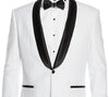 White Slim Fit 2 Piece Tuxedo With Satin Shawl Lapel 2 SO4MT146S-03-White/Black  - from alligatorwarehouse.com