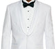White Slim Fit 2 Piece Tuxedo With Satin Shawl Lapel