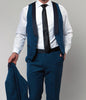 Blue Slim Fit Tuxedo 3 Piece with Satin Shawl Collar Vest 2 SO4MT239S-02-36R  - from alligatorwarehouse.com