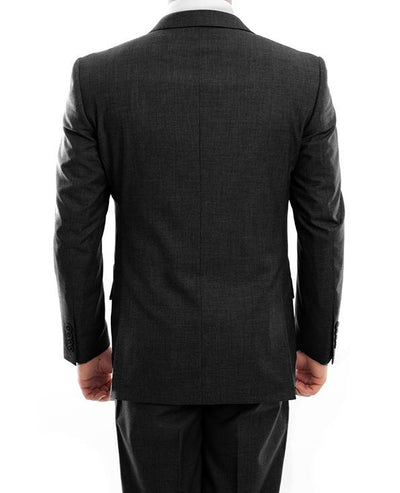 Arezzo Collection - 100% Wool Suit Modern Fit Italian Style 2 Piece in Black 3 SO4MW246-01-40R  - from alligatorwarehouse.com