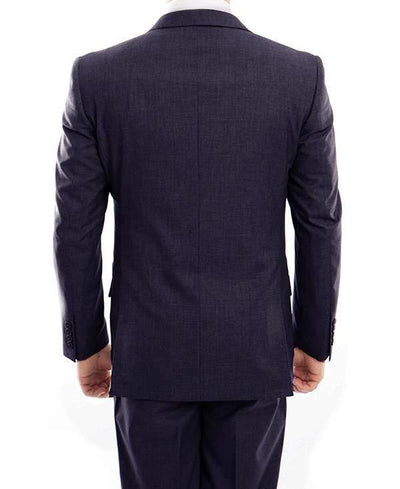 Arezzo Collection - 100% Wool Suit Modern Fit Italian Style 2 Piece in Navy 2 SO4MW246-03-36R  - from alligatorwarehouse.com