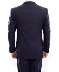 (38R, 46R, 48R, 52L) 100% Wool Modern Fit 2 Piece Navy Suit