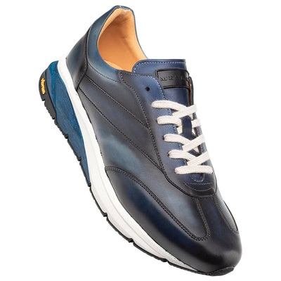 Men's Magico Navy/Med Blue Two-Toned Sneakers By Mezlan Made In Spain Brand 1   - from alligatorwarehouse.com