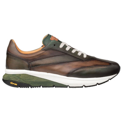 Men's Magico Forest/Olive Two-Toned Sneakers By Mezlan Made In Spain Brand 2   - from alligatorwarehouse.com
