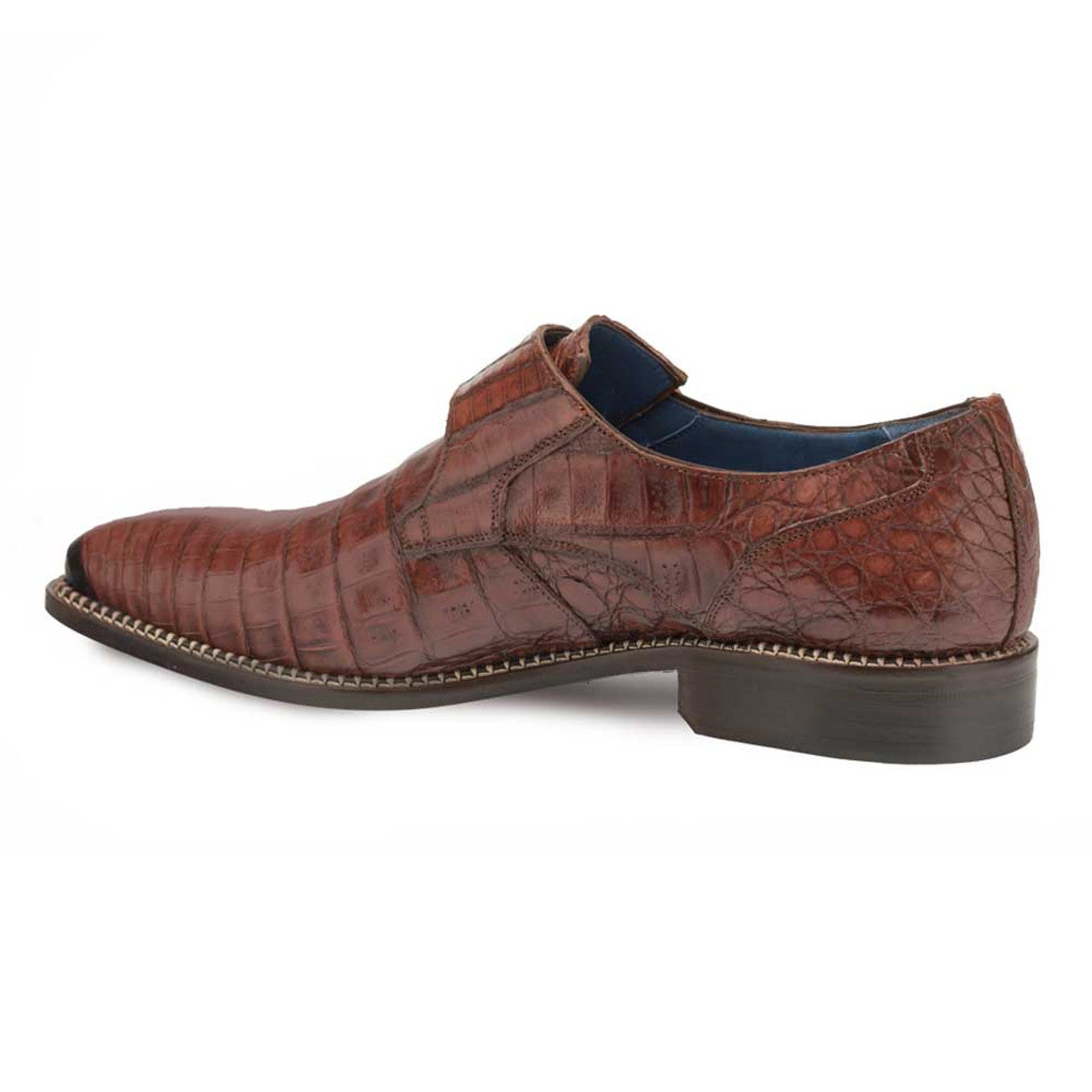 Mezlan Magnus Sport Genuine Crocodile Monk Strap Mens Slip On