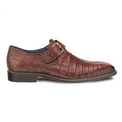 Mezlan Magnus Sport Genuine Crocodile Monk Strap Mens Slip On