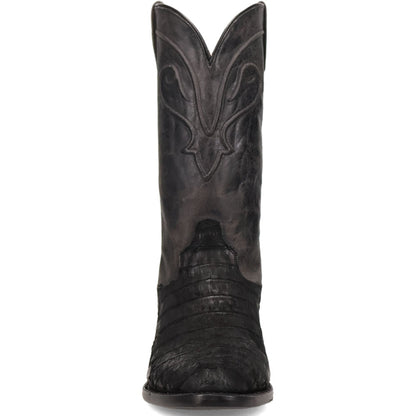 Dan Post Men’s Makara Genuine Caiman Black 13” Medium Round Toe Leather Boot