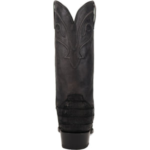 Dan Post Men’s Makara Genuine Caiman Black 13” Medium Round Toe Leather Boot