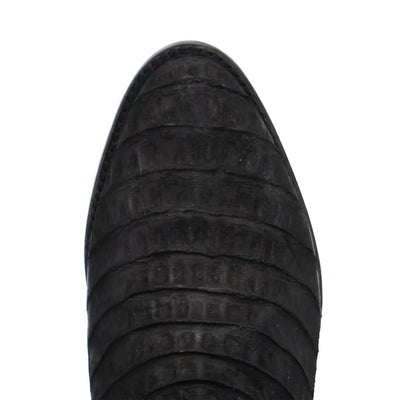 Dan Post Men’s Makara Genuine Caiman Black 13” Medium Round Toe Leather Boot 4 DP7037_7_D  - from alligatorwarehouse.com