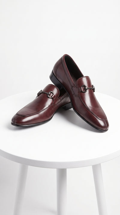 Lombardy Men’s Calf Leather Bit Loafers – Luxury Slip-On Dress Shoes
