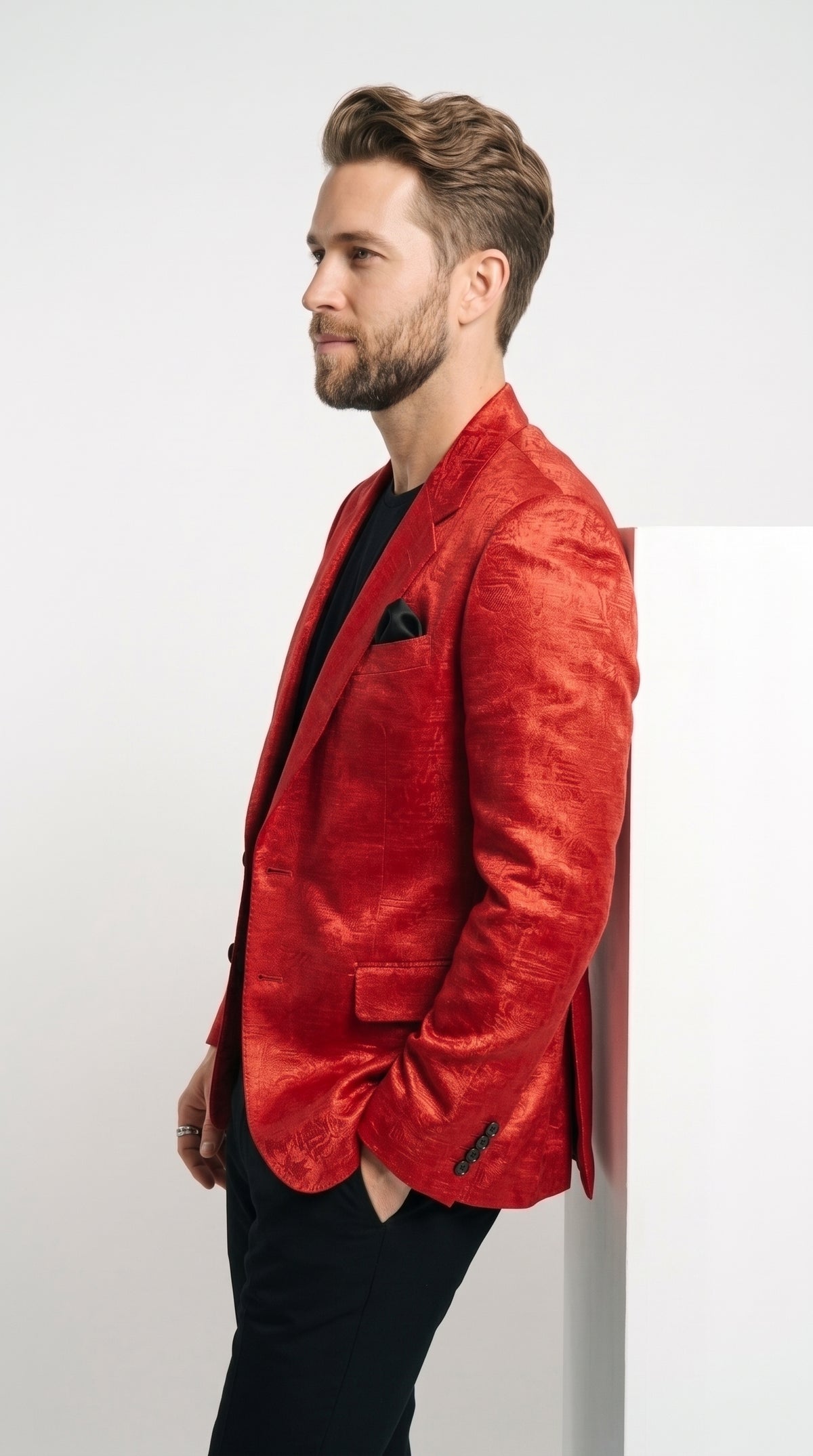 Men’s Red Casino Movie Inspired Blazer, Robert De Niro Style Formal Party Jacket