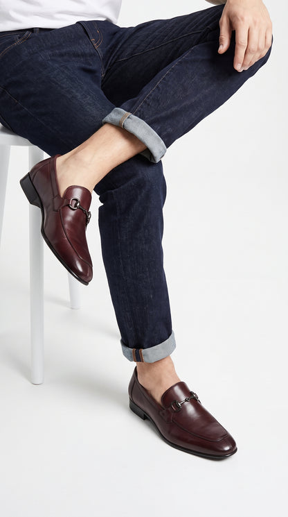 Lombardy Men’s Calf Leather Bit Loafers – Luxury Slip-On Dress Shoes