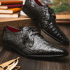 Marco Di Milano Lacio Men's Shoes Black Genuine Caiman Crocodile Dress Derby Oxfords 10 LACIO_CAIMAN FUSCUS_BLACK_6  - from alligatorwarehouse.com