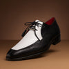 Marco Di Milano Andretti Black/White Ostrich Leg Shoes 7 ANDRETTI_OSTRICH-OSTRICH LEG_BLACK/WHITE_8  - from alligatorwarehouse.com