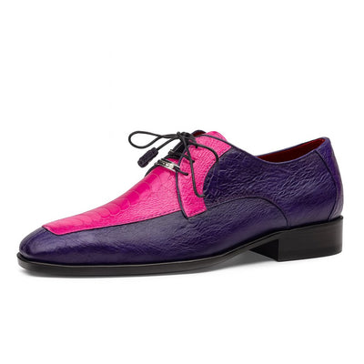 Marco Di Milano Andretti Pink / Purple Ostrich Leg Shoes 11 ANDRETTI_OSTRICH-OSTRICH LEG_PINK/PURPLE_8  - from alligatorwarehouse.com