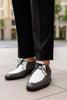Marco Di Milano Andretti White / Grey Ostrich Leg Shoes 7 ANDRETTI_OSTRICH LEG_WHITE/GREY_6  - from alligatorwarehouse.com