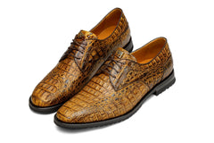 Marco Di Milano Kratos Men's Rustic Orix Shoes Exotic Caiman Crocodile Sneakers