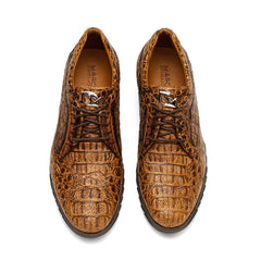 Marco Di Milano Kratos Men's Rustic Orix Shoes Exotic Caiman Crocodile Sneakers