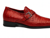 Marco Di Milano Mens Red  Caiman Gator Dress Shoes Rovigo 6 ROVIGO_CAIMAN FUSCUS_RED_9  - from alligatorwarehouse.com
