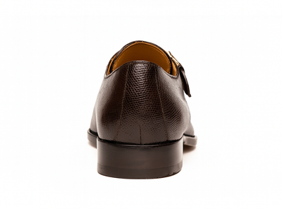 Marco Di Milano Toluca Men's Shoes Brown Exotic Crocodile & Lizard Monk Strap 7 TOLUCA_CAIMAN FUS-LIZ RING_BROWN_8  - from alligatorwarehouse.com