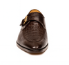 Marco Di Milano Toluca Men's Shoes Brown Exotic Crocodile & Lizard Monk Strap 6 TOLUCA_CAIMAN FUS-LIZ RING_BROWN_6  - from alligatorwarehouse.com