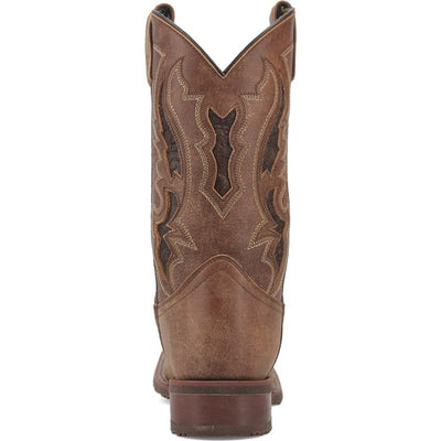 Laredo Martie Tan Broad Square Toe Boots for Men 4 7952_8_D  - from alligatorwarehouse.com