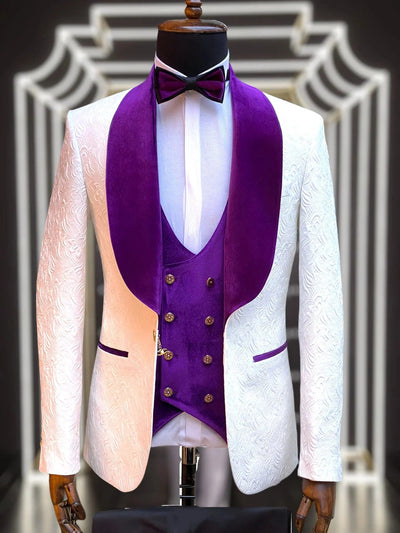 Purple Prom Suit - Purple Prom Outfit -Purple Premium Paisley Tuxedo 2 YB-4208  - from alligatorwarehouse.com