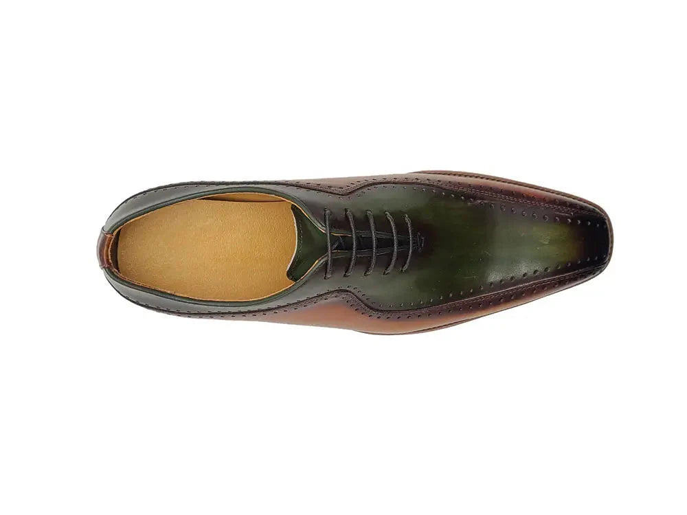 Men’s Two-Tone Bicycle Toe Brogue Oxford Shoes with Lightweight Comfort Sole