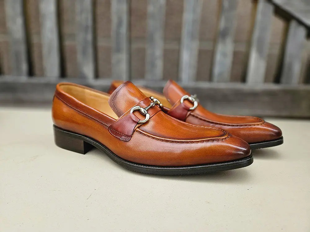 Men's Burnished Signature Buckle Loafer Carrucci