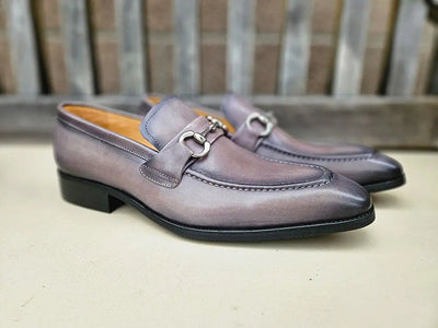Men's Burnished Signature Buckle Loafer 12 KS503-02BLACK75  - from alligatorwarehouse.com