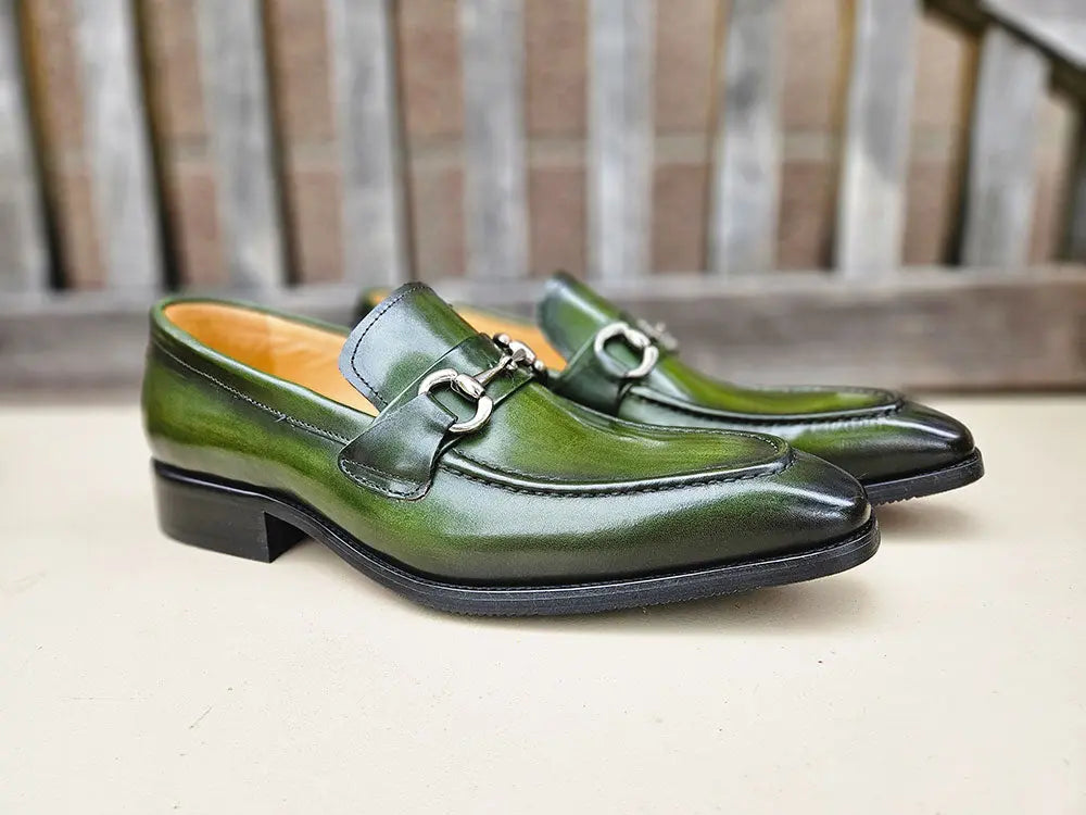 Men's Burnished Signature Buckle Loafer Carrucci