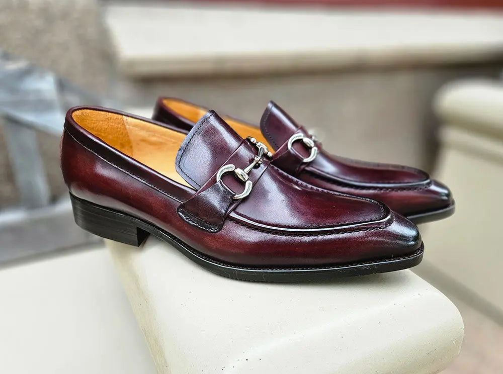 Men's Burnished Signature Buckle Loafer