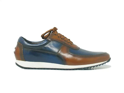Men's Calfskin Leather Sneaker 3 KS611-11TBRNV7  - from alligatorwarehouse.com