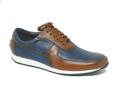 Men's Calfskin Leather Sneaker 4 KS611-11TBRNV7  - from alligatorwarehouse.com