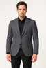 Men's Charcoal Grey Checkered Sport Coat – Classic Plaid Windowpane Pattern Blazer 2   - from alligatorwarehouse.com