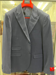 Men's Charcoal Grey Checkered Sport Coat – Classic Plaid Windowpane Pattern Blazer