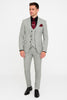 Men's Grey and Black Pinstripe Three-Piece Suit 1920s Suit Gangster Stripe Vintage Look 2   - from alligatorwarehouse.com