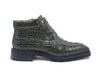 Men's Lace-up Boots Alligator Embossed 5 KB516-50BURGUNDY75  - from alligatorwarehouse.com