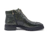 Men's Lace-up Boots Alligator Embossed 6 KB516-50BURGUNDY75  - from alligatorwarehouse.com