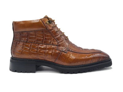 Men's Lace-up Boots Alligator Embossed 14 KB516-50BURGUNDY75  - from alligatorwarehouse.com